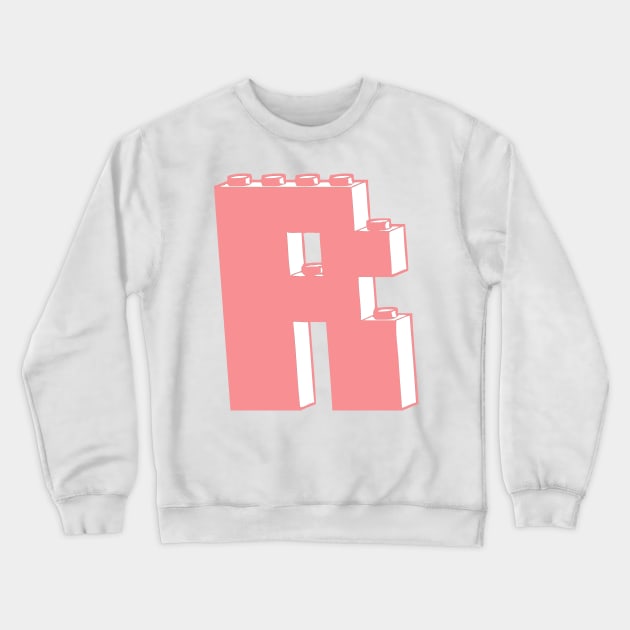 THE LETTER R, Customize My Minifig Crewneck Sweatshirt by ChilleeW